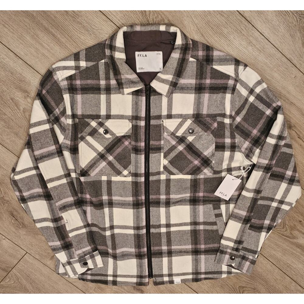 Five Four LA FF.LA Plaid Full Zip Jacket/Shacket New w/Tags